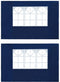 vidaXL - Tentwanden - met - raam - PE - blauw - 2 - st