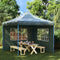 vidaXL - Tentwanden - met - raam - PE - groen - 2 - st