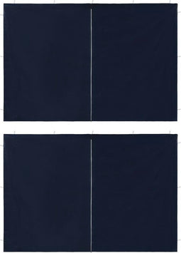 vidaXL - Tentwanden - met - ritssluiting - PE - blauw - 2 - st