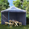 vidaXL - Tentwanden - met - ritssluiting - PE - blauw - 2 - st