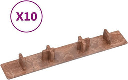 vidaXL - Terrasafdekkappen - 10 - st - kunststof - bruin