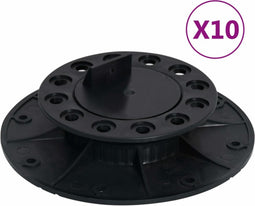 vidaXL - Terrasdragers - verstelbaar - 10 - st - 25-40 - mm