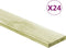 vidaXL - Terrasplanken - 24 - st - 3,48 - m² - 1 - m - massief - grenenhout