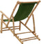 vidaXL - Terrasstoel - bamboe - en - canvas - groen