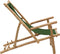 vidaXL - Terrasstoel - bamboe - en - canvas - groen