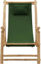 vidaXL - Terrasstoel - bamboe - en - canvas - groen