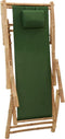 vidaXL - Terrasstoel - bamboe - en - canvas - groen