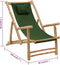 vidaXL - Terrasstoel - bamboe - en - canvas - groen