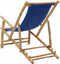 vidaXL - Terrasstoel - bamboe - en - canvas - marineblauw