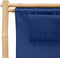 vidaXL - Terrasstoel - bamboe - en - canvas - marineblauw
