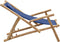vidaXL - Terrasstoel - bamboe - en - canvas - marineblauw
