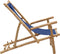 vidaXL - Terrasstoel - bamboe - en - canvas - marineblauw