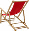 vidaXL - Terrasstoel - bamboe - en - canvas - rood