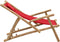 vidaXL - Terrasstoel - bamboe - en - canvas - rood