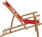 vidaXL - Terrasstoel - bamboe - en - canvas - rood