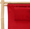 vidaXL - Terrasstoel - bamboe - en - canvas - rood