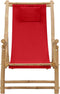 vidaXL - Terrasstoel - bamboe - en - canvas - rood