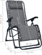 vidaXL - Terrasstoelen - 2 - st - inklapbaar - textileen - grijs