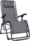 vidaXL - Terrasstoelen - 2 - st - inklapbaar - textileen - grijs