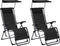 vidaXL - Terrasstoelen - 2 - st - inklapbaar - textileen - zwart