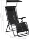 vidaXL - Terrasstoelen - 2 - st - inklapbaar - textileen - zwart