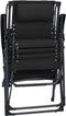 vidaXL - Terrasstoelen - 2 - st - inklapbaar - textileen - zwart