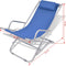 vidaXL - Terrasstoelen - verstelbaar - 2 - st - staal - blauw