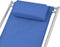 vidaXL - Terrasstoelen - verstelbaar - 2 - st - staal - blauw