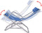 vidaXL - Terrasstoelen - verstelbaar - 2 - st - staal - blauw
