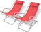 vidaXL - Terrasstoelen - verstelbaar - 2 - st - staal - rood