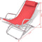 vidaXL - Terrasstoelen - verstelbaar - 2 - st - staal - rood