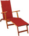 vidaXL - Terrasstoelkussen - (75+105)x50x3 - cm - rood