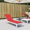 vidaXL - Terrasstoelkussen - (75+105)x50x3 - cm - rood