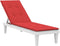 vidaXL - Terrasstoelkussen - (75+105)x50x3 - cm - rood