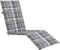 vidaXL - Terrasstoelkussen - (75+105)x50x3 - cm - ruitpatroon - grijs