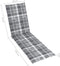 vidaXL - Terrasstoelkussen - (75+105)x50x3 - cm - ruitpatroon - grijs