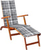 vidaXL - Terrasstoelkussen - (75+105)x50x3 - cm - ruitpatroon - grijs