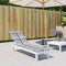 vidaXL - Terrasstoelkussen - (75+105)x50x3 - cm - ruitpatroon - grijs
