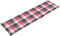 vidaXL - Terrasstoelkussen - (75+105)x50x3 - cm - ruitpatroon - rood