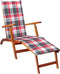 vidaXL - Terrasstoelkussen - (75+105)x50x3 - cm - ruitpatroon - rood