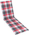 vidaXL - Terrasstoelkussen - (75+105)x50x3 - cm - ruitpatroon - rood