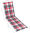 vidaXL - Terrasstoelkussen - (75+105)x50x3 - cm - ruitpatroon - rood