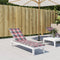 vidaXL - Terrasstoelkussen - (75+105)x50x3 - cm - ruitpatroon - rood