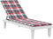 vidaXL - Terrasstoelkussen - (75+105)x50x3 - cm - ruitpatroon - rood