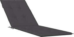 vidaXL - Terrasstoelkussen - (75+105)x50x3 - cm - stof - gemêleerd - antraciet