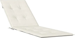 vidaXL - Terrasstoelkussen - (75+105)x50x3 - cm - stof - gemêleerd - crèmekleurig