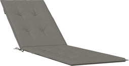 vidaXL - Terrasstoelkussen - (75+105)x50x3 - cm - stof - gemêleerd - donkergrijs