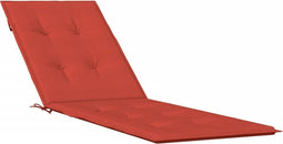vidaXL - Terrasstoelkussen - (75+105)x50x3 - cm - stof - gemêleerd - rood