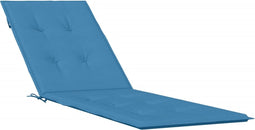 vidaXL - Terrasstoelkussen - (75+105)x50x3 - cm - stof - gemêleerd - blauw