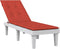 vidaXL - Terrasstoelkussen - (75+105)x50x3 - cm - stof - gemêleerd - rood